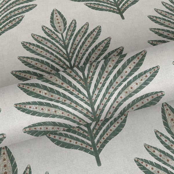 Dekostoff mit Blattmuster