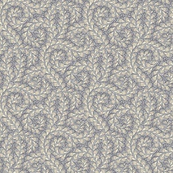Borastapeter Tapete Blätter Graublau - 53 cm x 10.05 m - 660954
