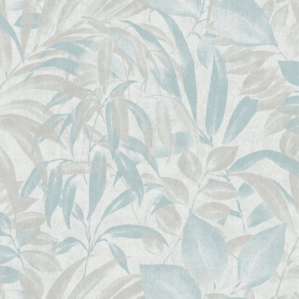 Sanders und Sanders Tapete Blätter Graublau - 53 cm x 10 m - 640230
