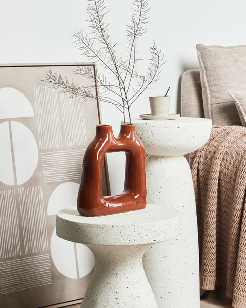 Blumenvase MULLET Steinzeug 28 cm Braun