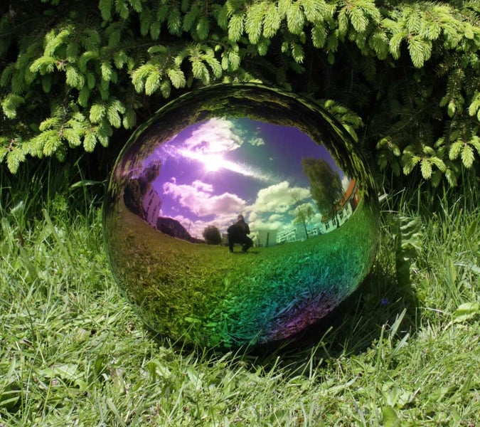 Edelstahlkugel Gartenkugel Dekokugel SferaInox 35cm rainbow 10980