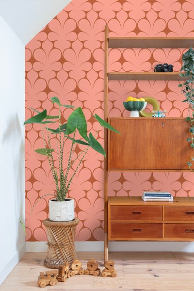 ESTAhome Tapete Retro-Ornamente Terrakotta - 50 x 900 cm - 131561