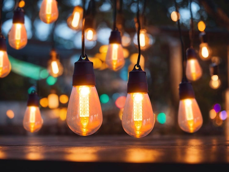 Smart LED Gartengirlande 15 Lichter warm-weiß mit App-Steuerung 1250 cm ITILLEQ