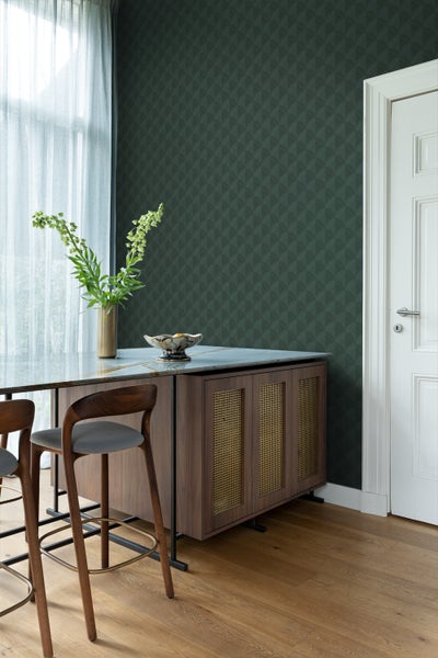 Origin Wallcoverings Tapete 3D Muster Dunkelgrün - 50 x 900 cm - 347991