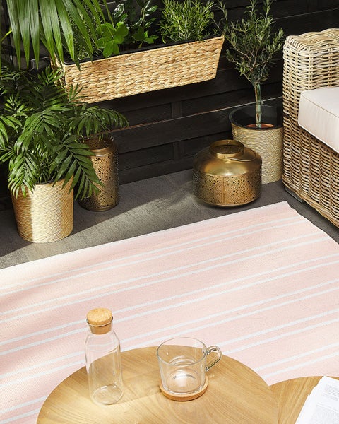 Outdoorteppich AKYAR Rosa 140 x 200 cm