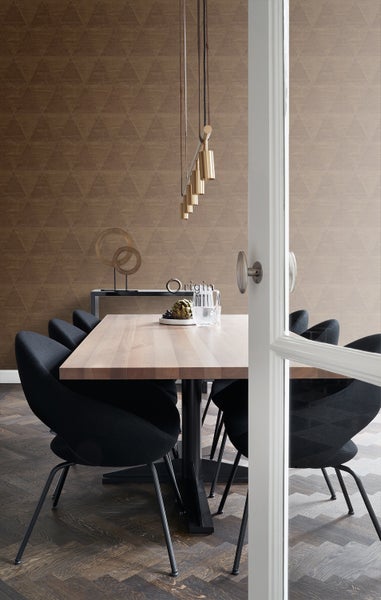 Origin Wallcoverings Tapete verwitterte Metalldreiecke Rostbraun - 53 cm x 10.05 m - 337604