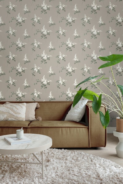 Borastapeter Tapete Blumen Braun - 53 cm x 10.05 m - 660377