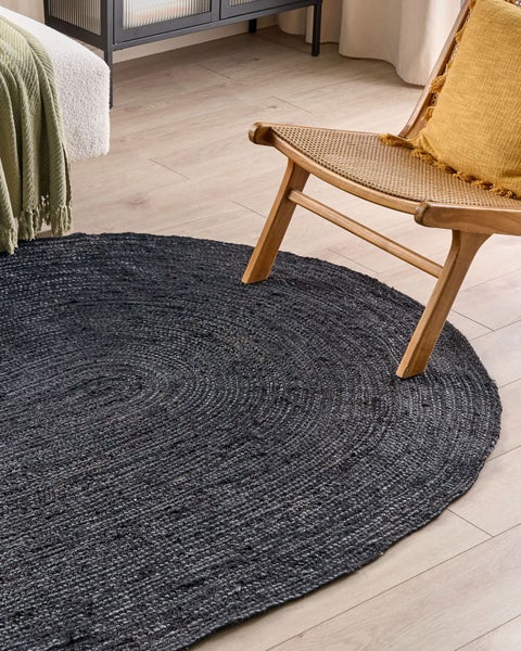 Teppich DEMIRCI Schwarz 160 x 230 cm Jute