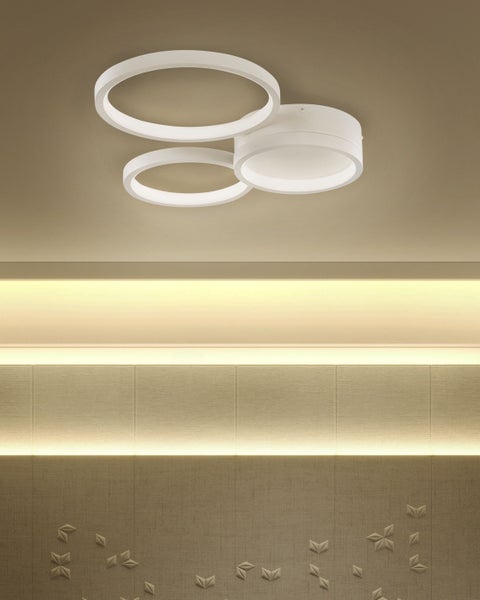 LED Deckenlampe AGNAT Metall Weiß