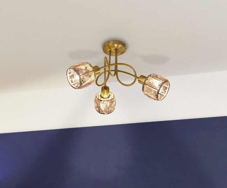 Deckenleuchte mit drei Lampen und einer Breite von 380 Millimetern