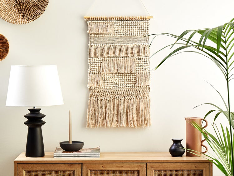 Wandbehang GUJRAT Baumwolle 102 cm Beige