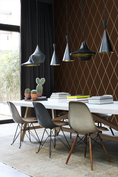 Origin Wallcoverings Tapete Karomuster Braun und Bronze - 53 cm x 10,05 m - 345717