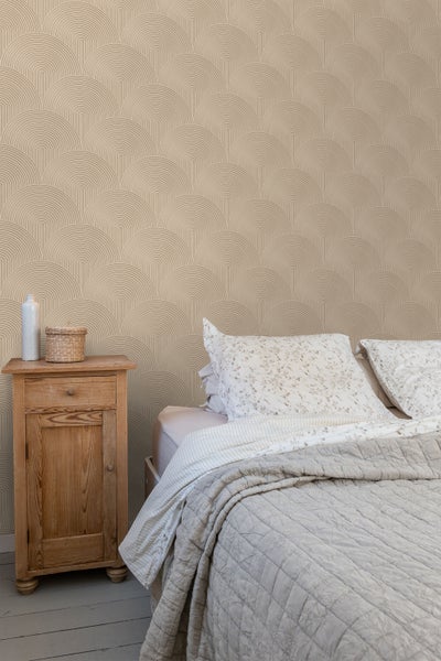 ESTAhome Tapete 3D Muster Beigebraun - 50 x 900 cm - 131102