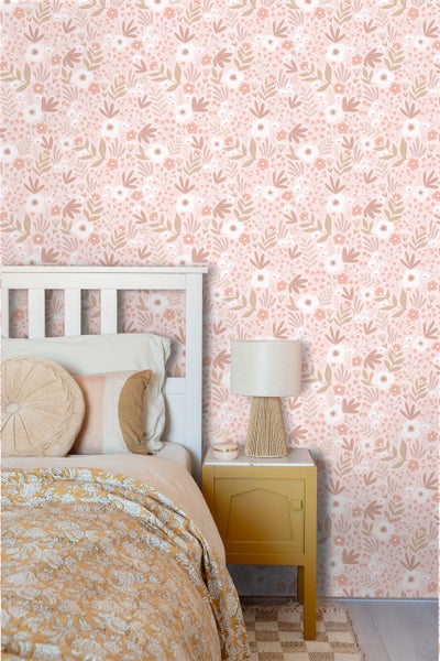 ESTAhome Tapete Blumen Hellrosa - 50 x 900 cm - 131065