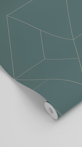 ESTAhome Tapete grafische Linien Graublau - 50 x 900 cm - 139949