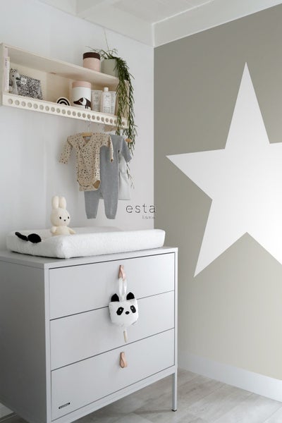 ESTAhome Fototapete Stern Taupe - 186 cm x 2,79 m - 158706