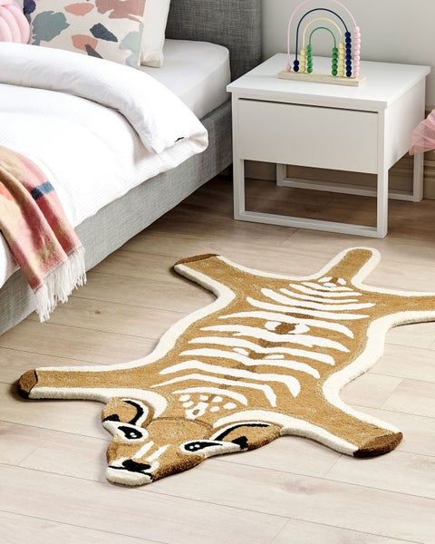 Kinderteppich ZAZA Braun 100 x 160 cm Wolle