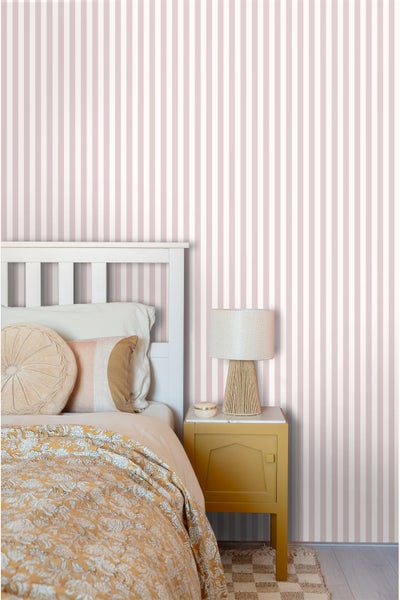 ESTAhome Tapete Streifen Helllila und Weiß - 50 x 900 cm - 130952