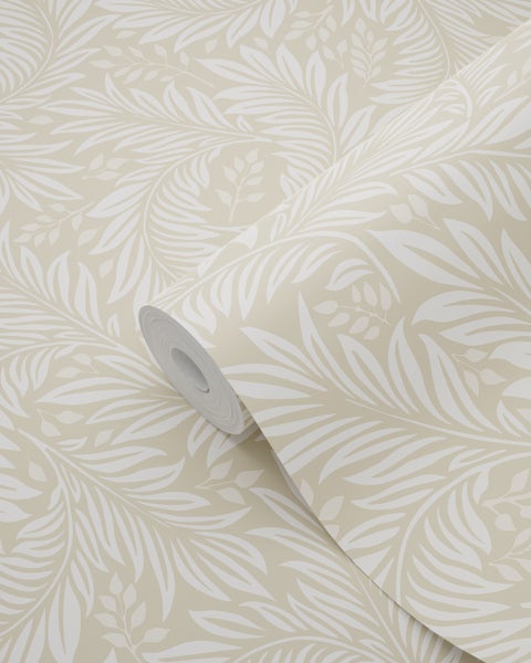 ESTAhome Tapete Blätter Beige - 50 x 900 cm - 131147
