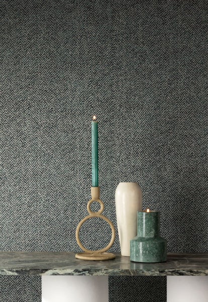 Masureel Tapete mit feiner Struktur Grün - 53 cm x 10.05 m - 631035