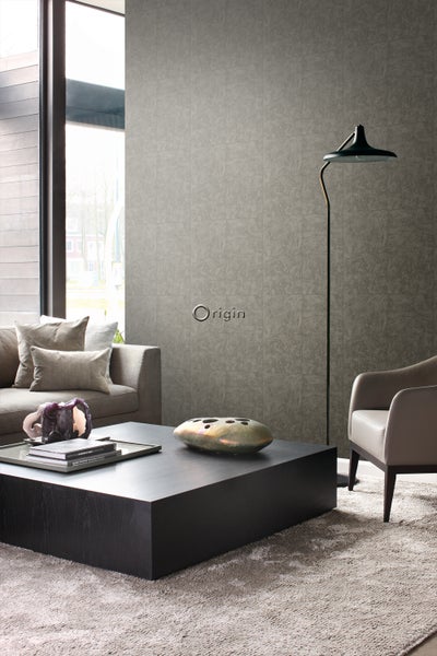 Origin Wallcoverings Tapete Stein-Optik Graubraun - 53 cm x 10.05 m - 347411