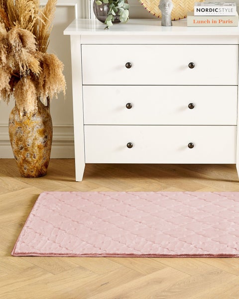 Kunstfellteppich GHARO Rosa 80 x 150 cm