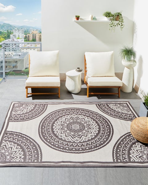 Outdoorteppich NELLORE Grau 160 x 230 cm