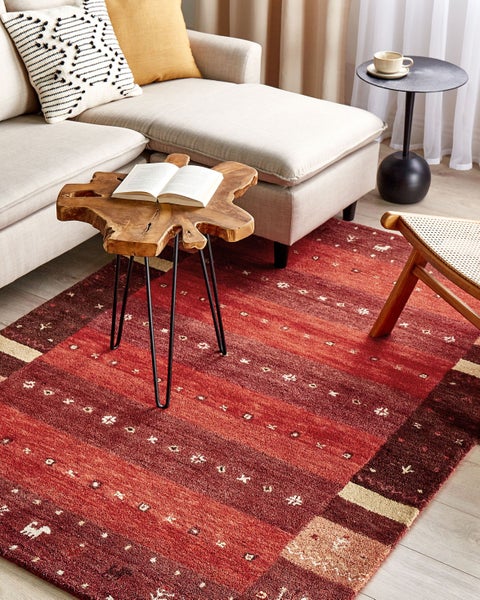 Teppich SINANLI Bunt 140 x 200 cm Wolle Gabbeh