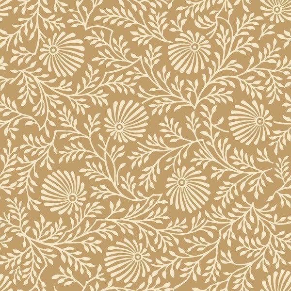 ESTAhome Tapete Blumenmuster Beige - 50 x 900 cm - 131513