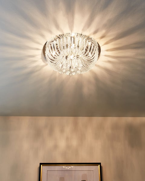 Deckenleuchte mit Kristallbehang