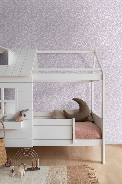 ESTAhome Tapete Blumen Violett - 53 cm x 10.05 m - 139883