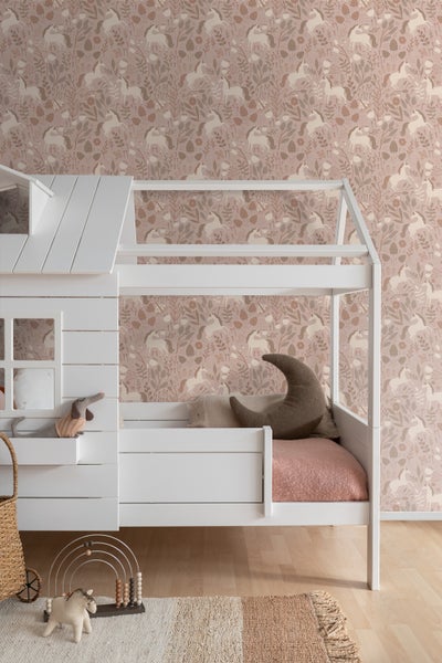 ESTAhome Tapete Einhörner Altrosa - 53 cm x 10.05 m - 139876