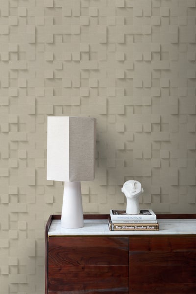 Origin Wallcoverings Tapete 3D-Würfel Beige - 50 x 900 cm - 347897