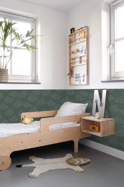 ESTAhome Tapete kleine Wolken Seegrün - 50 x 900 cm - 139981