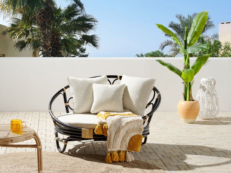 Sonneninsel ROSSANO Rattan Schwarz