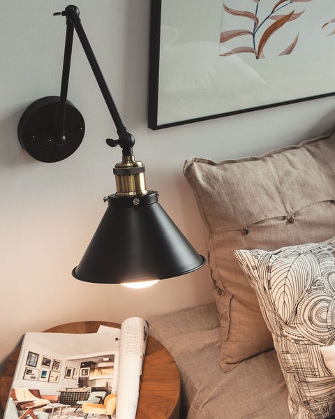 Abmessungen einer Wandleuchte, zweifach