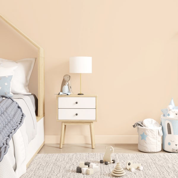 MissPompadour Wandfarbe Kinderzimmer Apricot und Heiter 2,5L mit hoher Deckkraft - geruchsneutrale, spritzfreie Kreidefarbe - atmungsaktiv, wasserbasiert, VOC-frei - LittlePomp