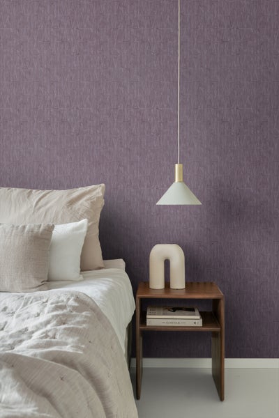 ESTAhome Tapete grafische Linien mauve-violett - 50 x 900 cm - 131416