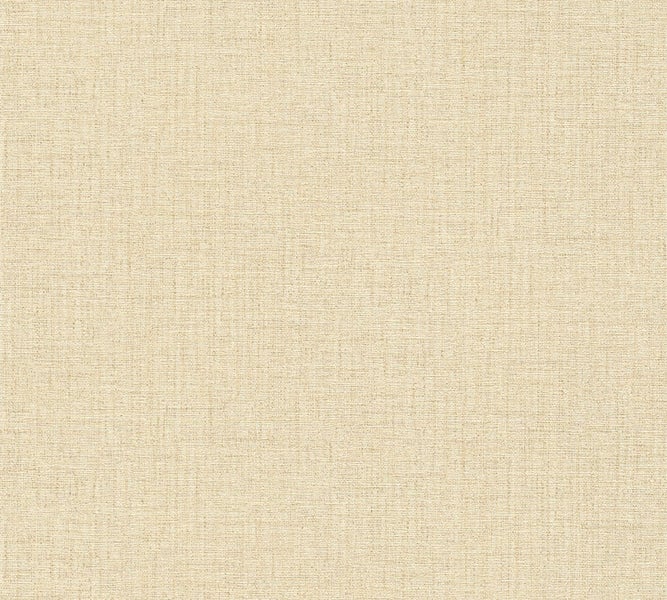 Helle Vliestapete mit Leinwandstruktur im Raum