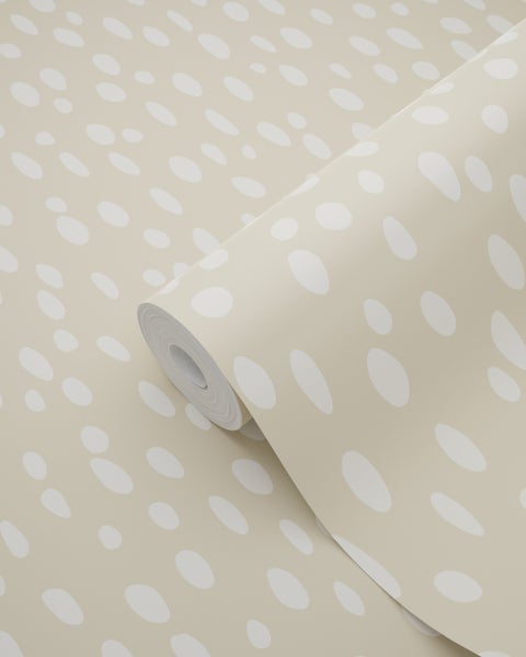 ESTAhome Tapete Punkte Beige - 53 cm x 10.05 m - 139554