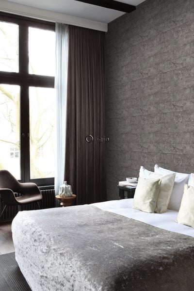 Origin Wallcoverings Tapete Stein-Optik Taupe - 53 cm x 10.05 m - 347582