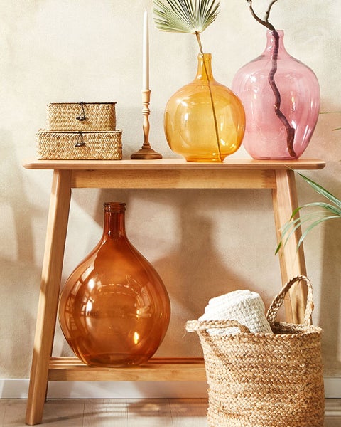Dekovase CHATNI Glas 48 cm Goldbraun