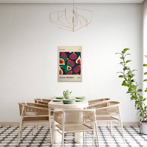Dekoratives Wandbild mit Feigenmotiv im Esszimmer