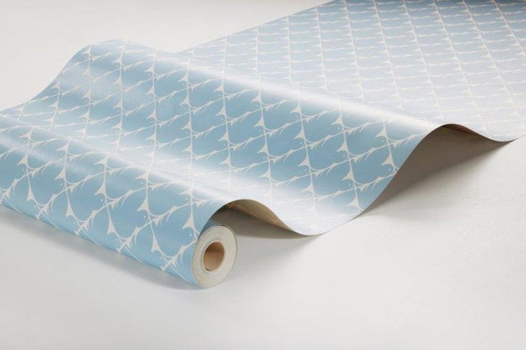 Borastapeter Tapete Vögel Graublau - 53 cm x 10.05 m - 660600