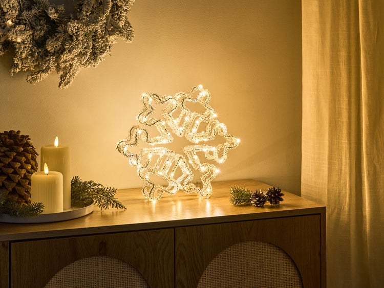 Schneeflocke mit Beleuchtung für die Weihnachtsdekoration