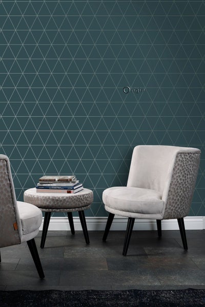 Origin Wallcoverings Tapete grafische Dreiecke Blau - 53 cm x 10.05 m - 347715