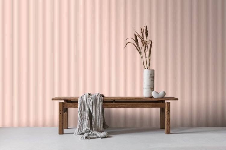 Sanders und Sanders Tapete Streifenmuster Rosa - 50 x 900 cm - 935385