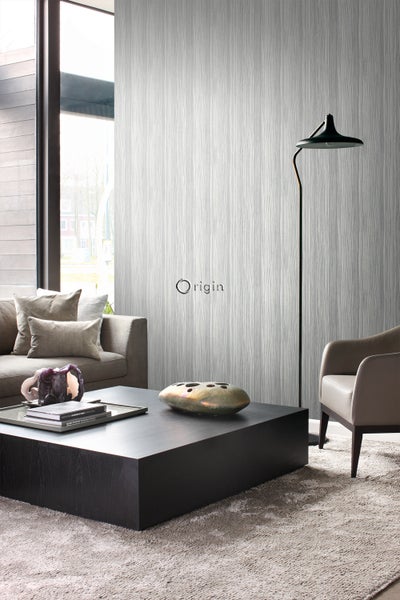 Origin Wallcoverings Tapete Streifenmuster Hellgrau - 53 cm x 10.05 m - 347235