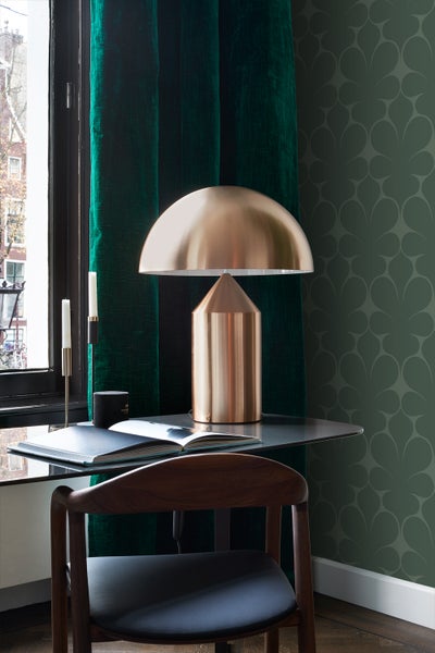 Origin Wallcoverings Tapete Ornamente Dunkelgrün - 50 x 900 cm - 347924