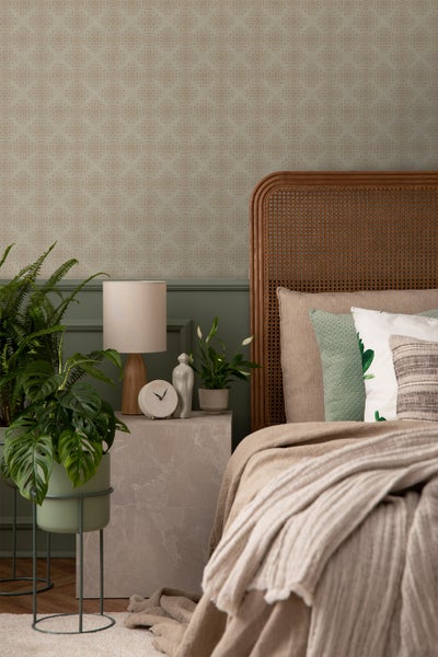 Borastapeter Tapete Fliesenmuster Beige - 53 cm x 10.05 m - 660308